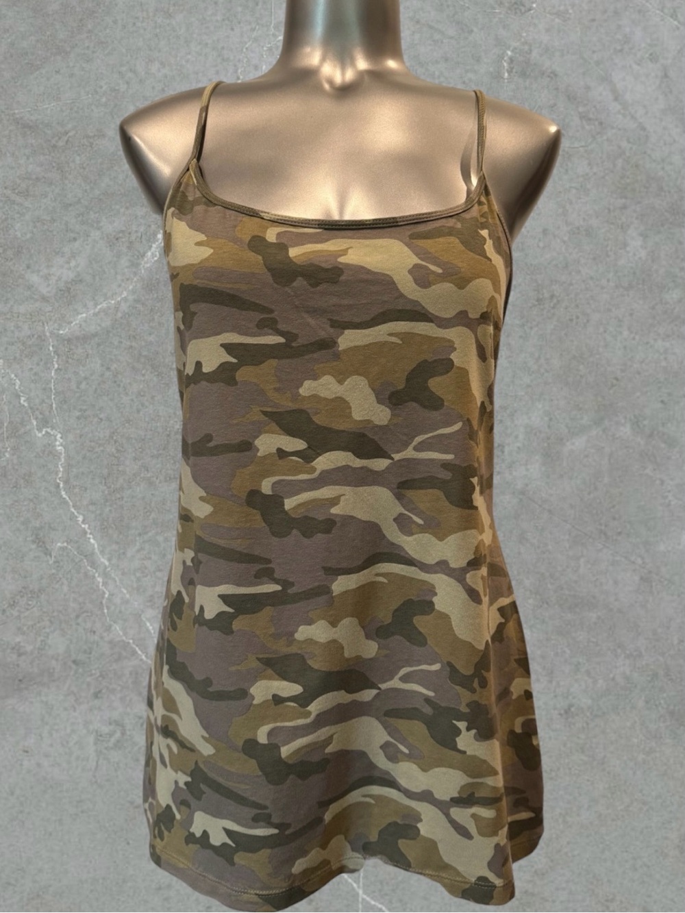 Free | Classic Camo Spaghetti-Strap Camisole